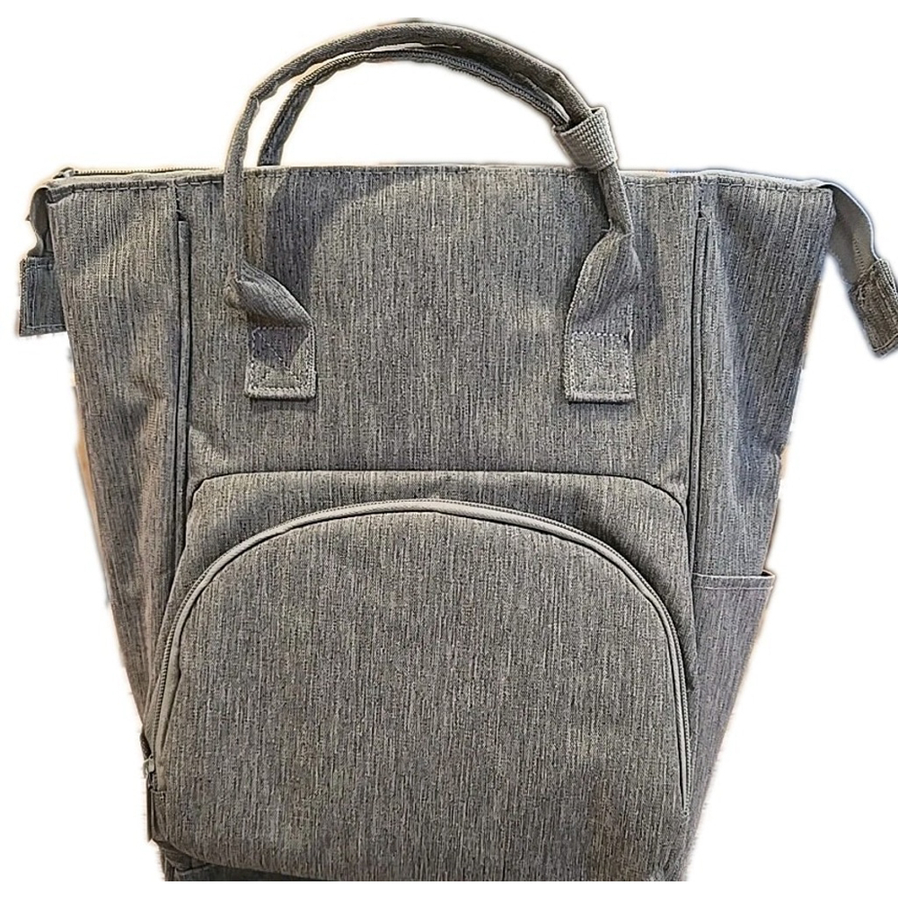 Insulated Backpack Tote Cooler Gray 3 Compart. Adjustable Strap NWOT (211) - Picture 1 of 5